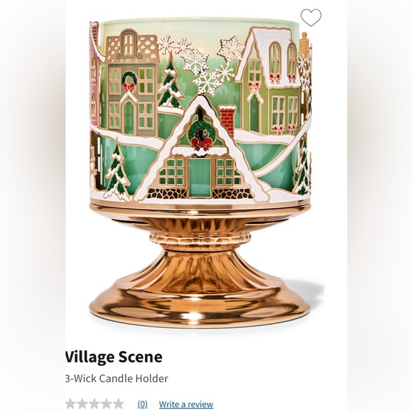 āVillage Sceneā by Bath & Body Works, 3-Wick Candle Holder, 2024 Series, NWT Box - Picture 2 of 15
